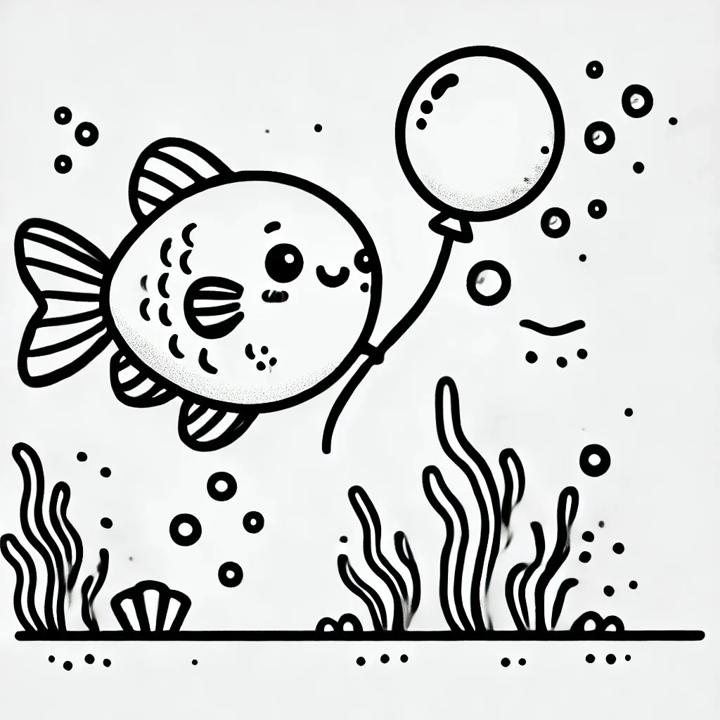 Fish With Balloon
