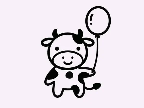 Cow with Balloon