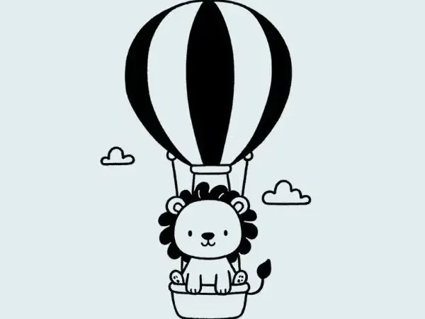 Lion-in-Hot-Air-Balloon