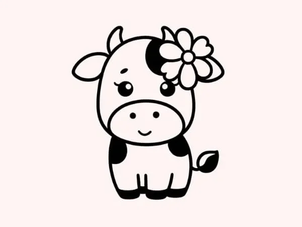 Simple Cow Drawing