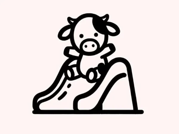 Cow on Slide