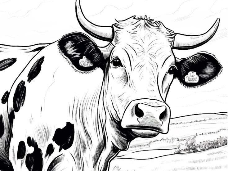 Realistic Cow Drawing for Beginners