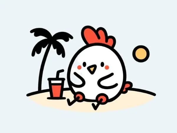 Chicken at Beach