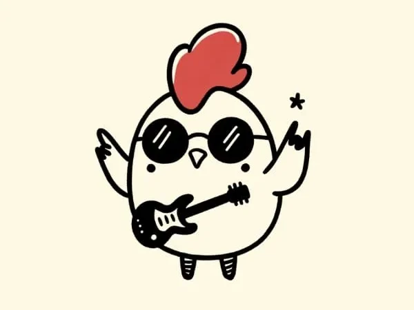 Chicken with Guitar