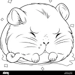 Sleeping Hamster Drawing