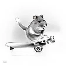 Hamster on a Skateboard