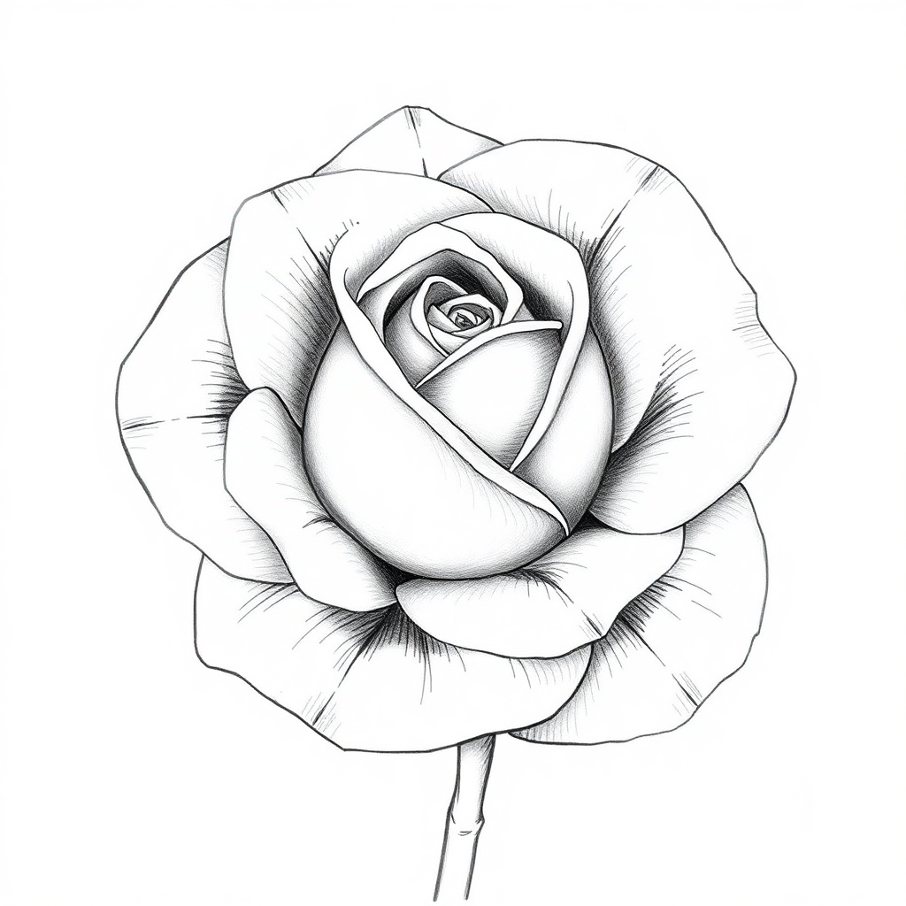 rose drawing