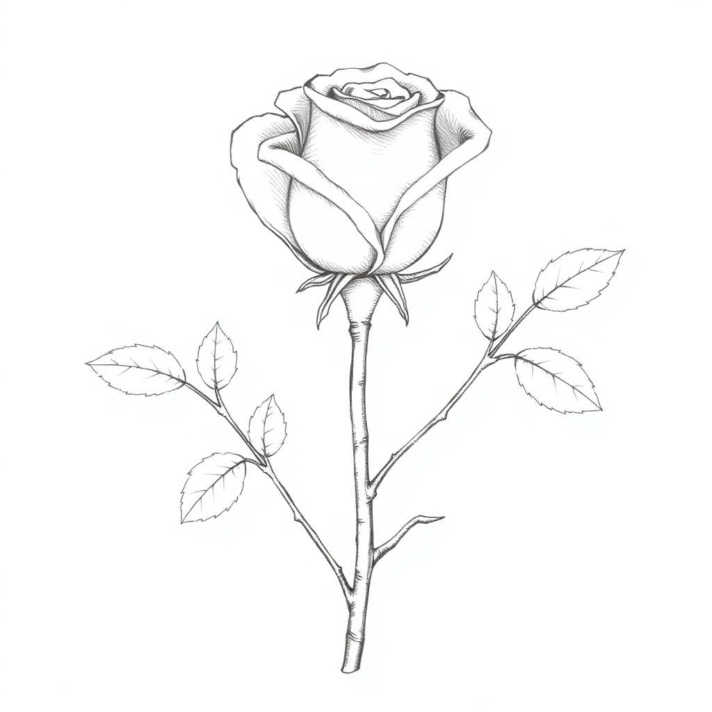 rose drawing