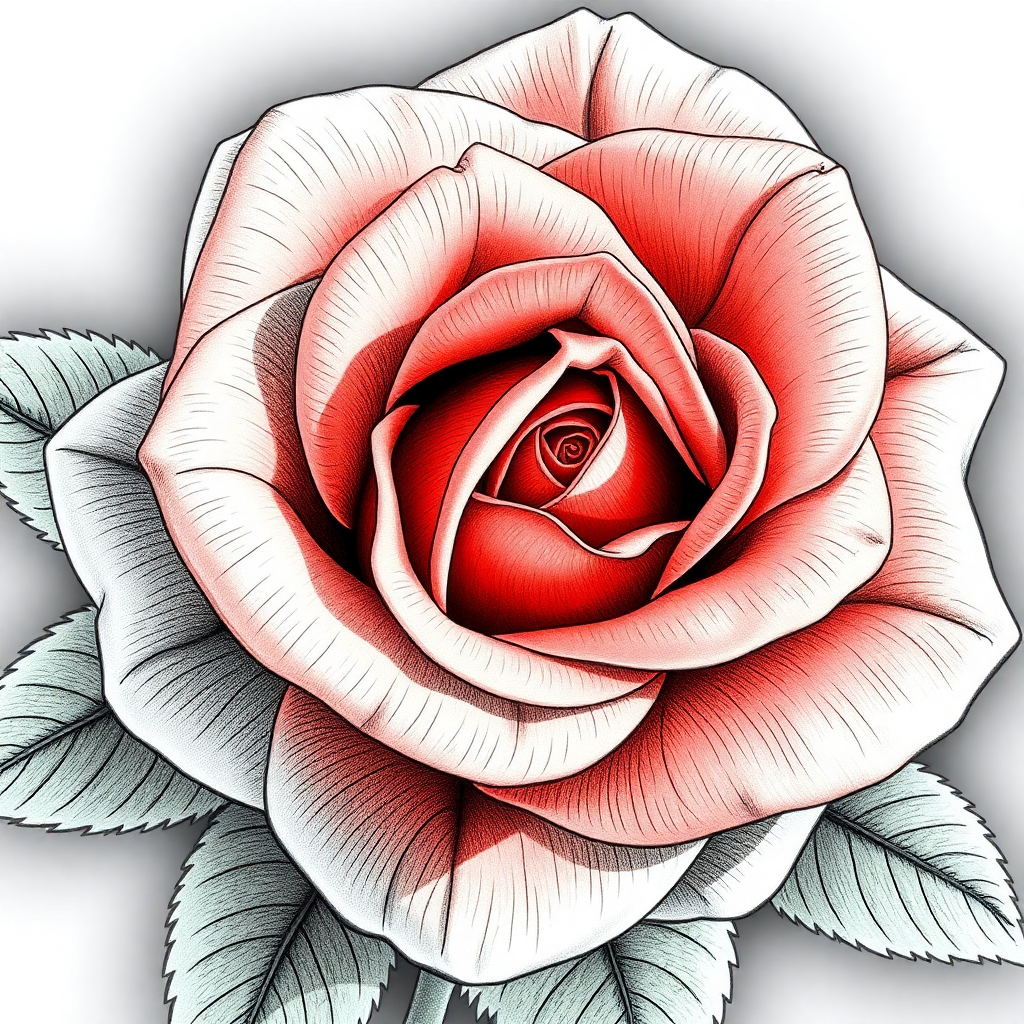 rose drawing